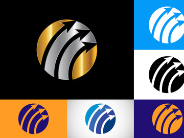 Finance and Marketing concept logo designs vector illustration