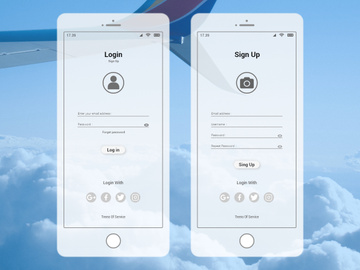 Mobile App Sing-In and Sign Up Page Template Design