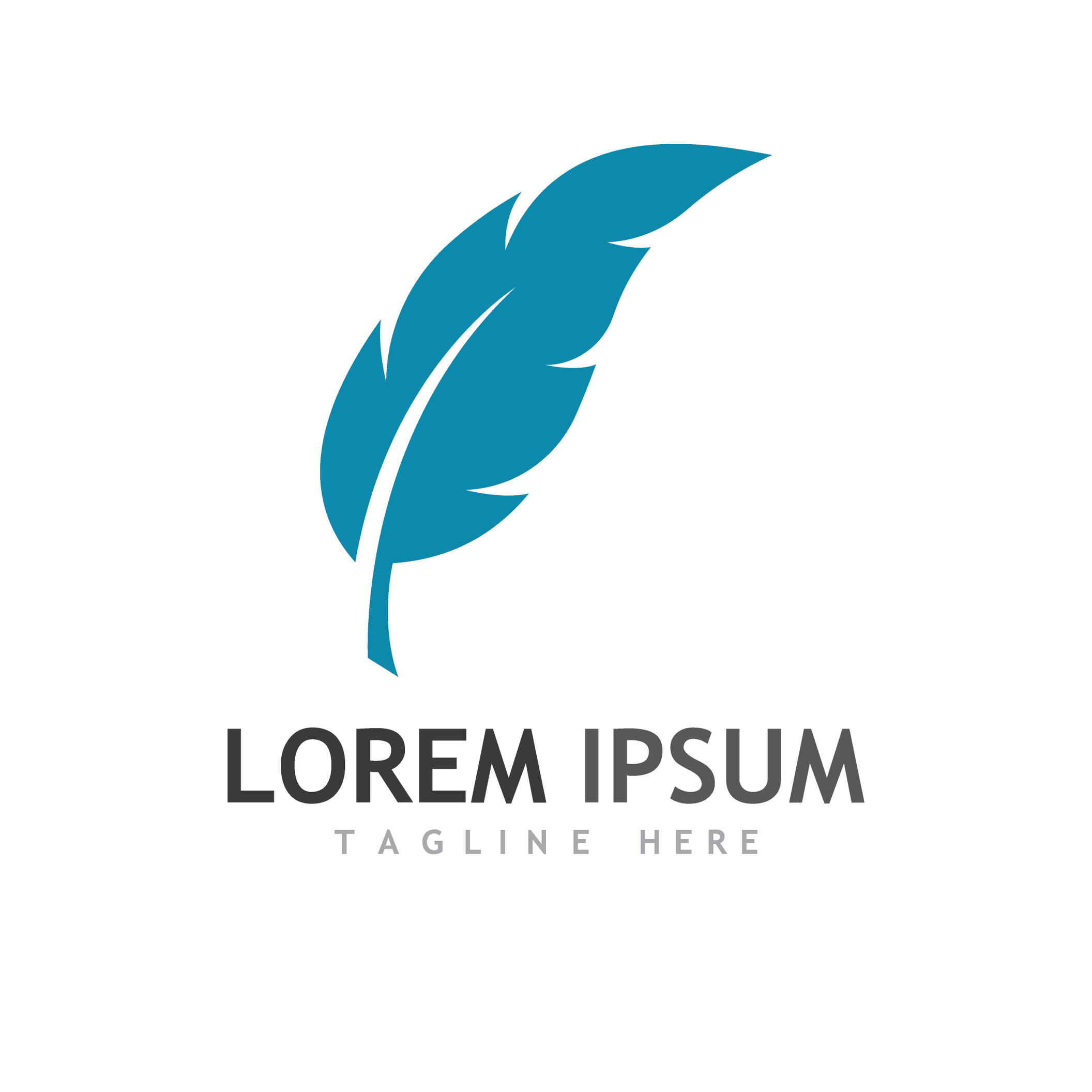 Feather logo design.