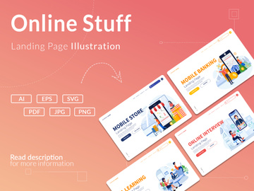 [Vol. 7] Online Stuff - Landing Page Illustration