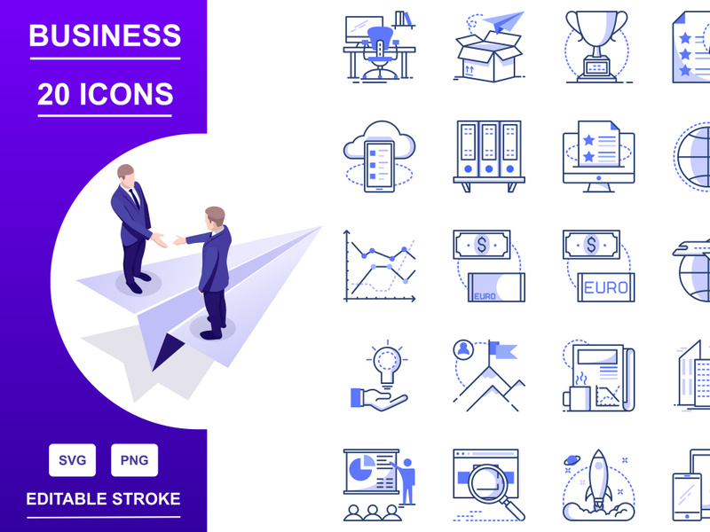 Bleu : Business And Finance IconSet