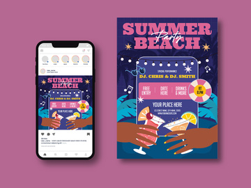 Summer Beach Party Flyer