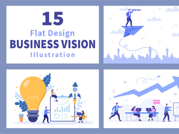15 Business Vision And Target Illustration