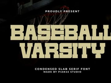 Baseball Varsity - Condensed Slab Serif Font
