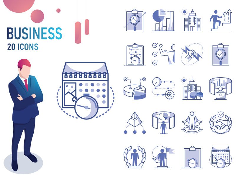 Bleu : Business And Finance IconSet