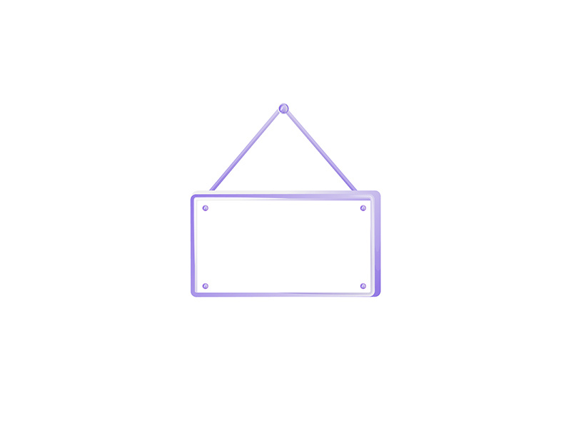 Modern rectanglar vector advert board sign illustration by ~ EpicPxls