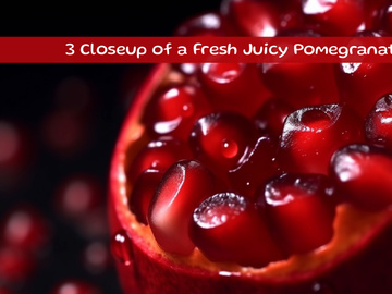 Closeup of a Fresh Juicy Pomegranate