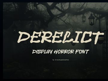 Derelict | Display Horror Font