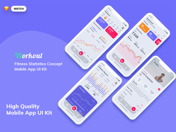 Fitness Statistics Mobile App Light Version (SKETCH)