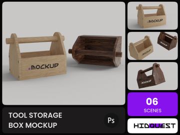 Tool Storage Box Mockup