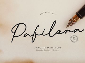 Pafilona | Monoline Script