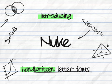 Nuke - Handwritten Letter Font