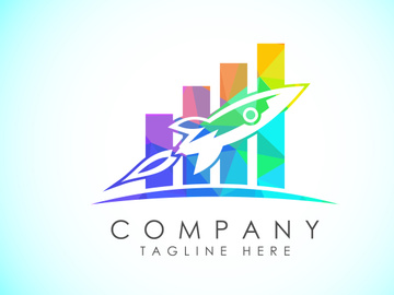 Finance and accounting logo low poly art style design vector template, Business finance logo