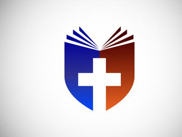 Church logo. Christian sign symbols. The Cross of Jesus