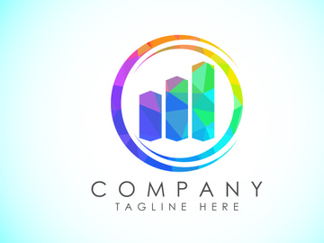 Finance and accounting logo low poly art style design vector template, Business finance logo