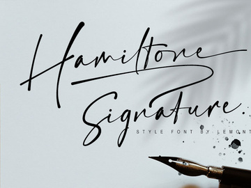 Hamiltone Signature font