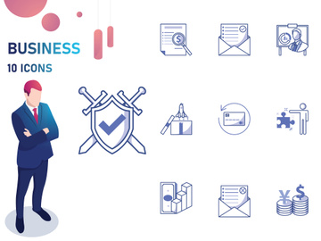 Bleu : Business And Finance IconSet