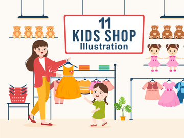 11 Kids Shop Illustration