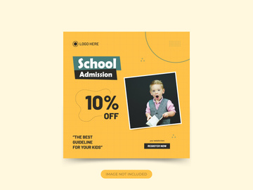 School Admission Social Media Post And Web Banner Template