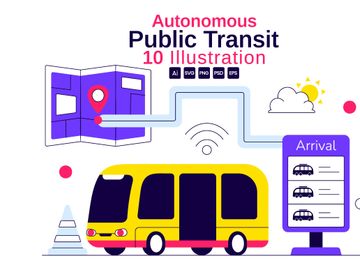10 Autonomous Public Transit Illustration