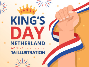 16 Happy Kings Netherlands Day Illustration
