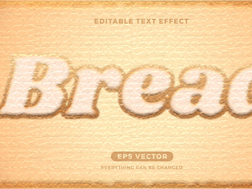 Bread editable text effect style vector