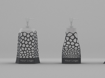 Parametric Bottle Soap Mockup and 3D model