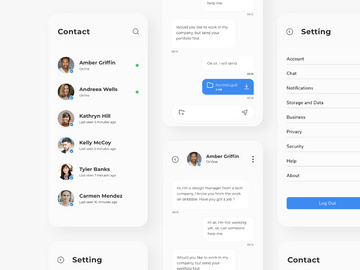 Simple Chat Design Mobile App UI Kit