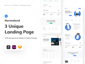 Normaland Responsive Landing Page UI Kit