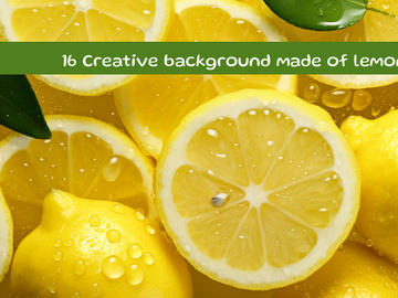 Creative background made of lemons