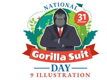 9 National Gorilla Suit Day Illustration