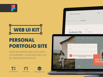 Figma Personal Portfolio Site Bundle | 22 screen designs prepared with care