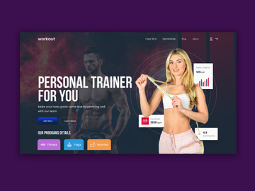 Personal Trainer Landing Page UI Kit