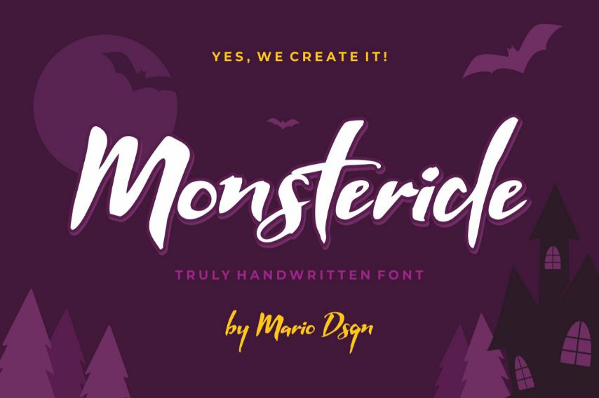 Monsteride手写字体 - 免费演示(Monsteride Handwritten Font - Free DEMO)插图