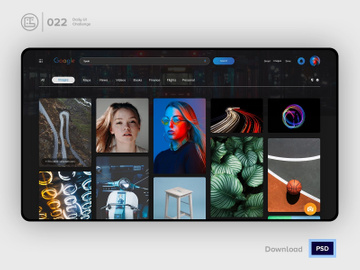 Google images Redesign dark | Daily UI challenge - Day 022/100