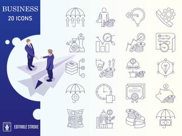 Outline : Business And Finance Icon set