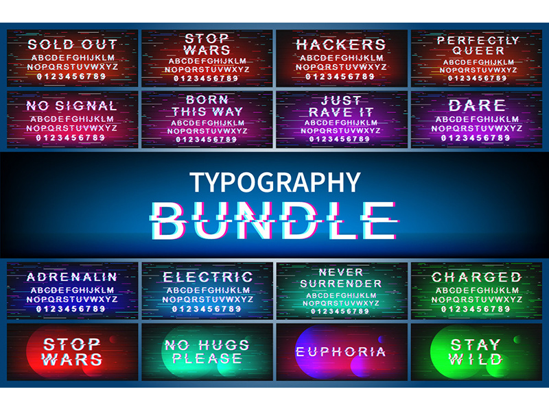 Typography illustration bundle by The Img ~ EpicPxls