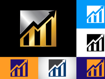 Finance and Marketing concept logo designs vector illustration