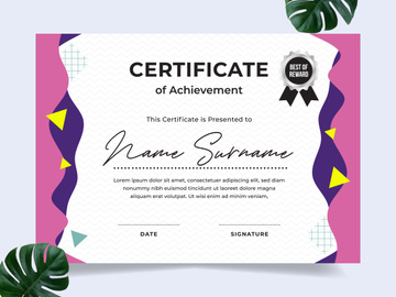 Modern certificate design template