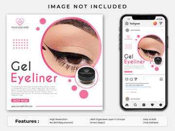 Beauty Cosmetic Social Media Post Template PSD