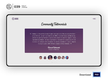 Testimonials | Daily UI challenge - Day 039/100