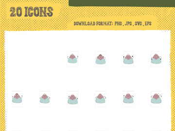 20 SVG, EPS, PSD, PNG, JPG illustration stamps stickers icons images emoji origini