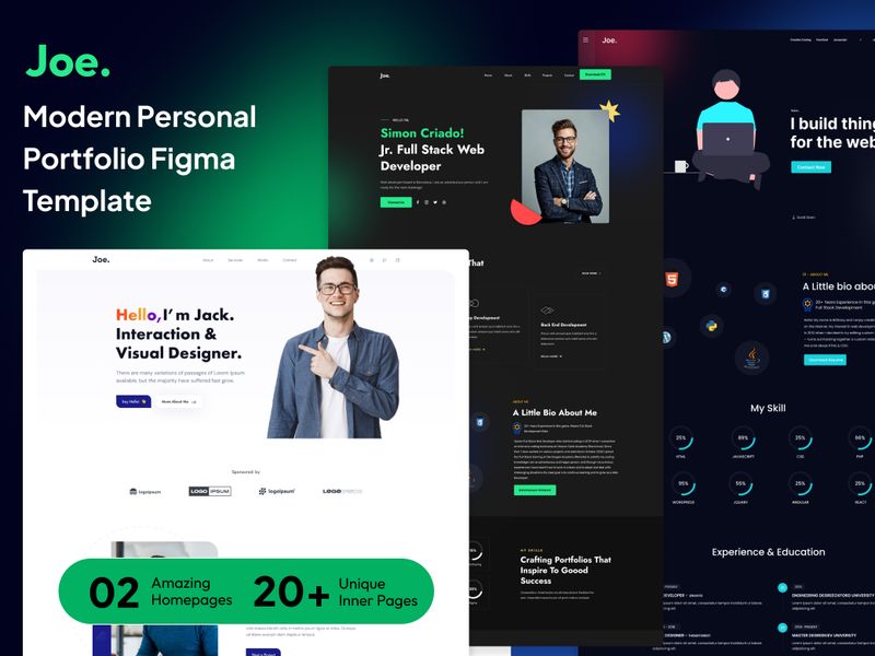 Sio - Personal Portfolio Website Figma Template by ~ EpicPxls