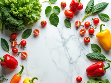 Bright and colorful organic vegetables