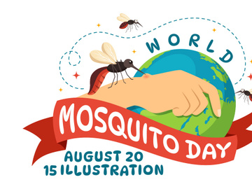 15 World Mosquito Day Illustration