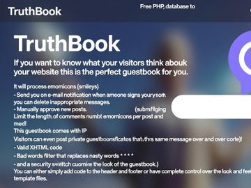 TrustBook v1.0 - Setup a guestbook for your website with this free PHP script.