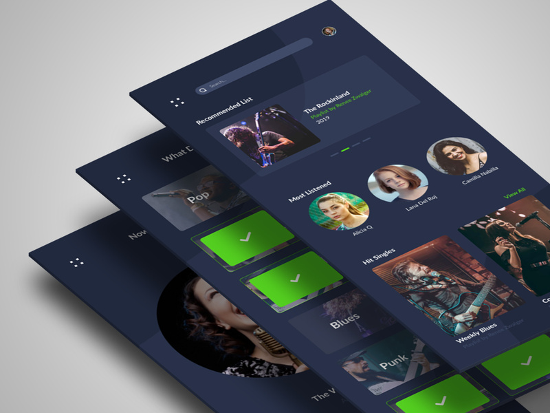 Music Audio and Playlist Mobile UI Kit by Chandranath991 ~ EpicPxls