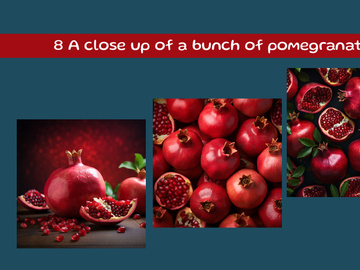 A close up of a bunch of pomegranates