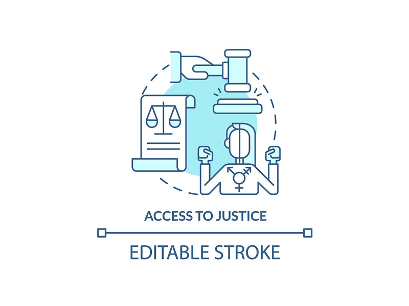 Access To Justice Turquoise Concept Icon By Bsd Studio EpicPxls
