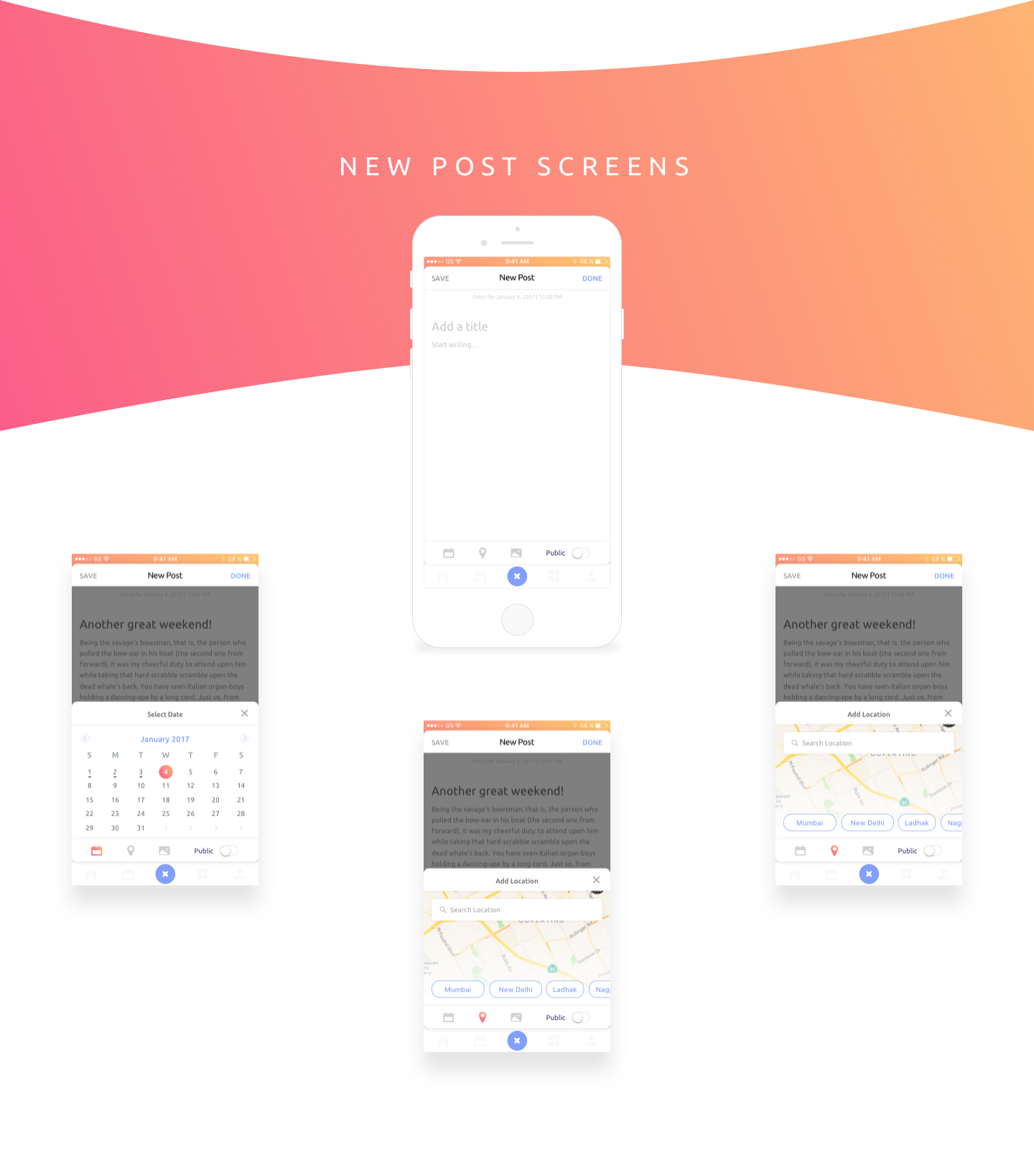 Everyday iOS Journal App UI Kit